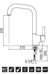 Nobili Nuvola NU12113/6CR Смеситель для кухни (хром)
