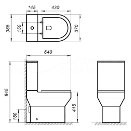 Бачок BelBagno Norma BB339T