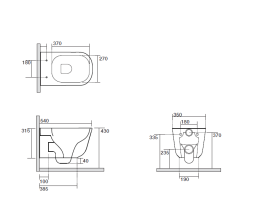 Унитаз подвесной Kerasan Tribeca 511431 безободковый