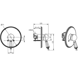 Фото Смеситель встроенный Boheme Imperiale Ripresa (325) золото