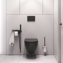 Подвесной унитаз с гигиеническим душем Am.Pm Spirit V2.0 (CK70H1103B) черный