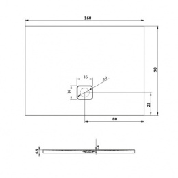 Душевой поддон Riho Basel 420 160x90 белый + сифон DC300050000000S