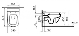 Инсталляция Geberit с унитазом Vitra D-Light 5910B003-1086, сиденье микролифт Vitra D-Light (458.124