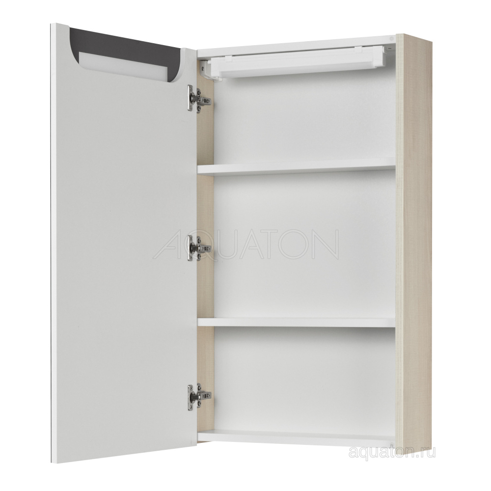 Фото Зеркальный шкаф Aquaton Верди PRO 50 белый, ясень фабрик 1A195802VDAV0