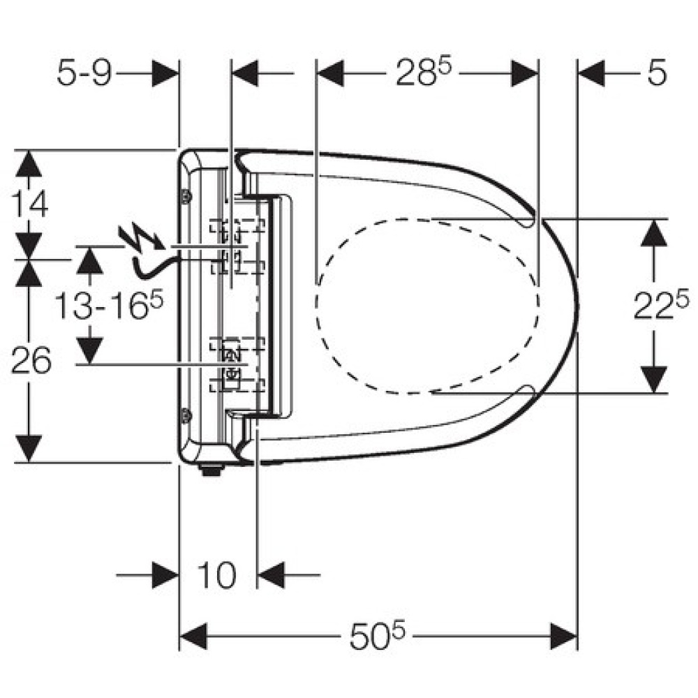 Фото Geberit AquaClean 146.130.11.2 Крышка-биде, без фена