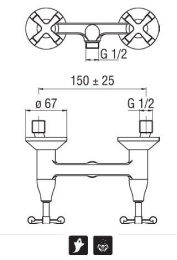 NOBILI Carlos Primero T3 CP230/T3BR Смеситель для душа (бронза)