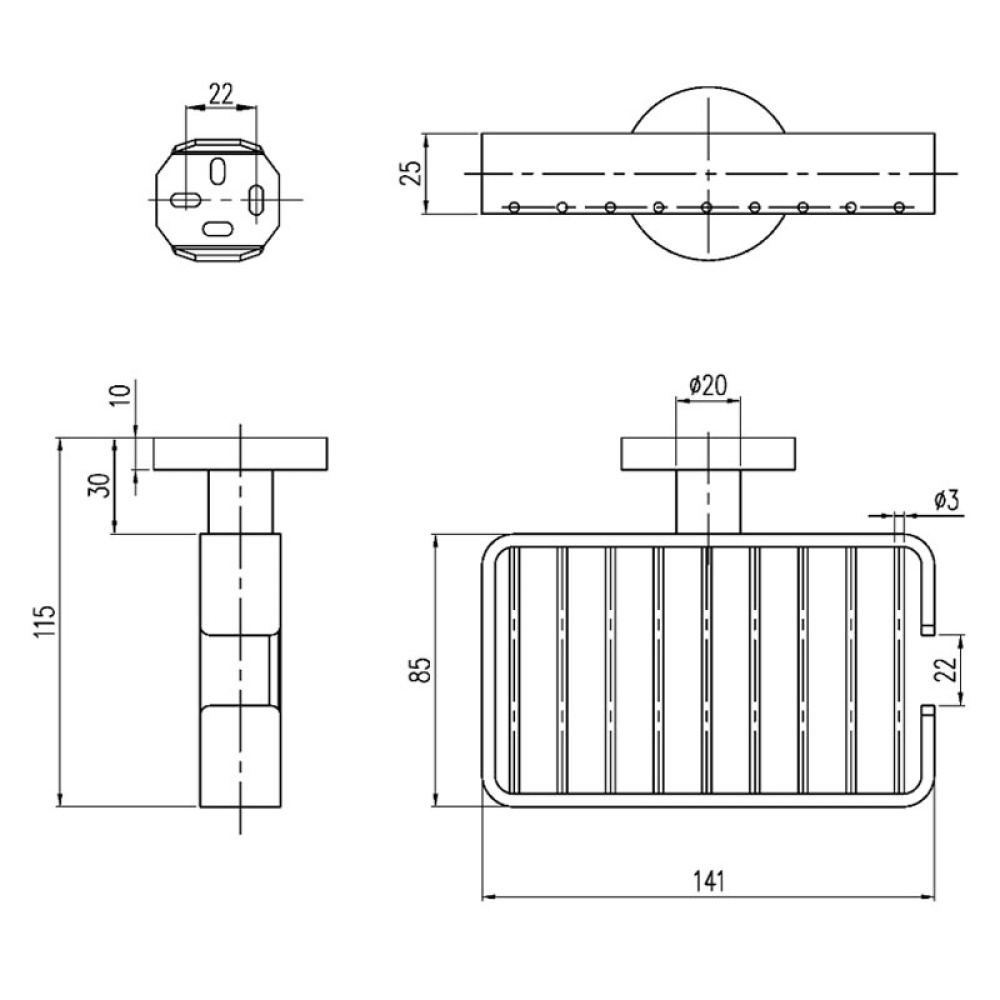 Фото Villeroy&Boch Elements-Tender TVA15100800061 Мыльница-решетка подвесная