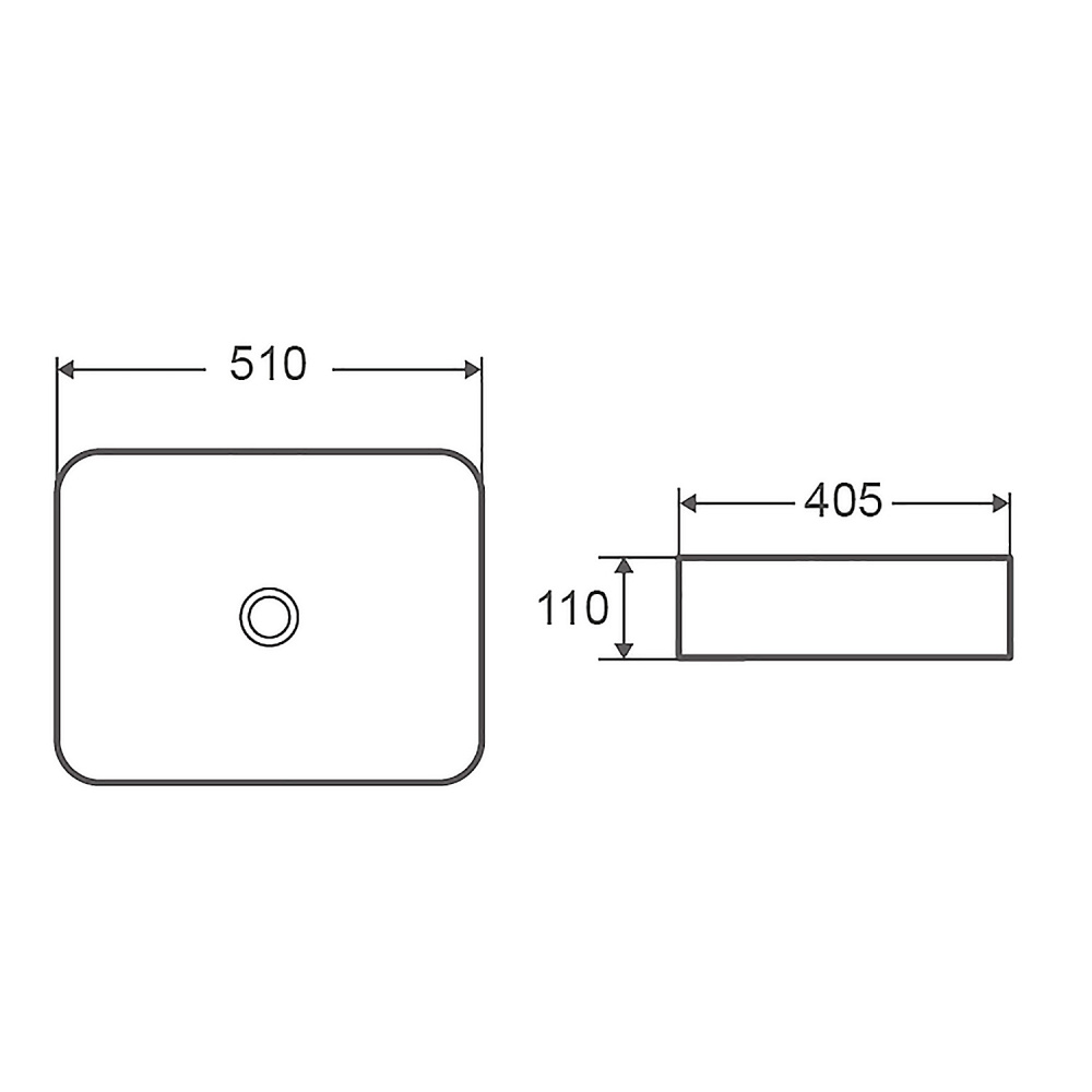 Фото Раковина накладная Azario  (AZ-2178-MB) Черный матовый