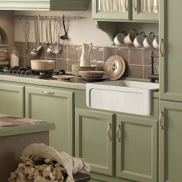 Kerasan Hannah YORKSHIRE 542001 Раковина керамическая кухонная 686x470x254 мм, без отверстия под сме