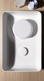 Раковина накладная с полочкой Laufen Val 8.1228.2.000.112.1 55 см, SaphirKeramik, без отверстия под 