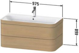 Фото Умывальник 97,5 см Duravit Happy D.2 Plus HP4638O7171, дерево