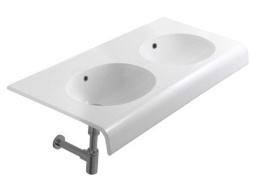 Фото Раковина двойная Globo Bowl+ (BP110.BI) белый