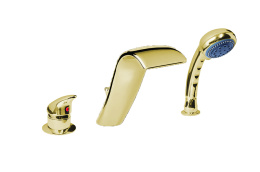 Фото Смеситель для ванны Boheme AquaDesign (400) золото