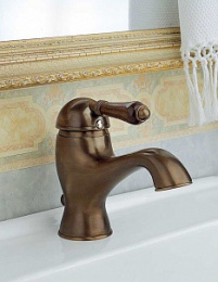 Фото Смеситель Nicolazzi El Capitan 3402BZ75 для раковины, бронза, ручка металл