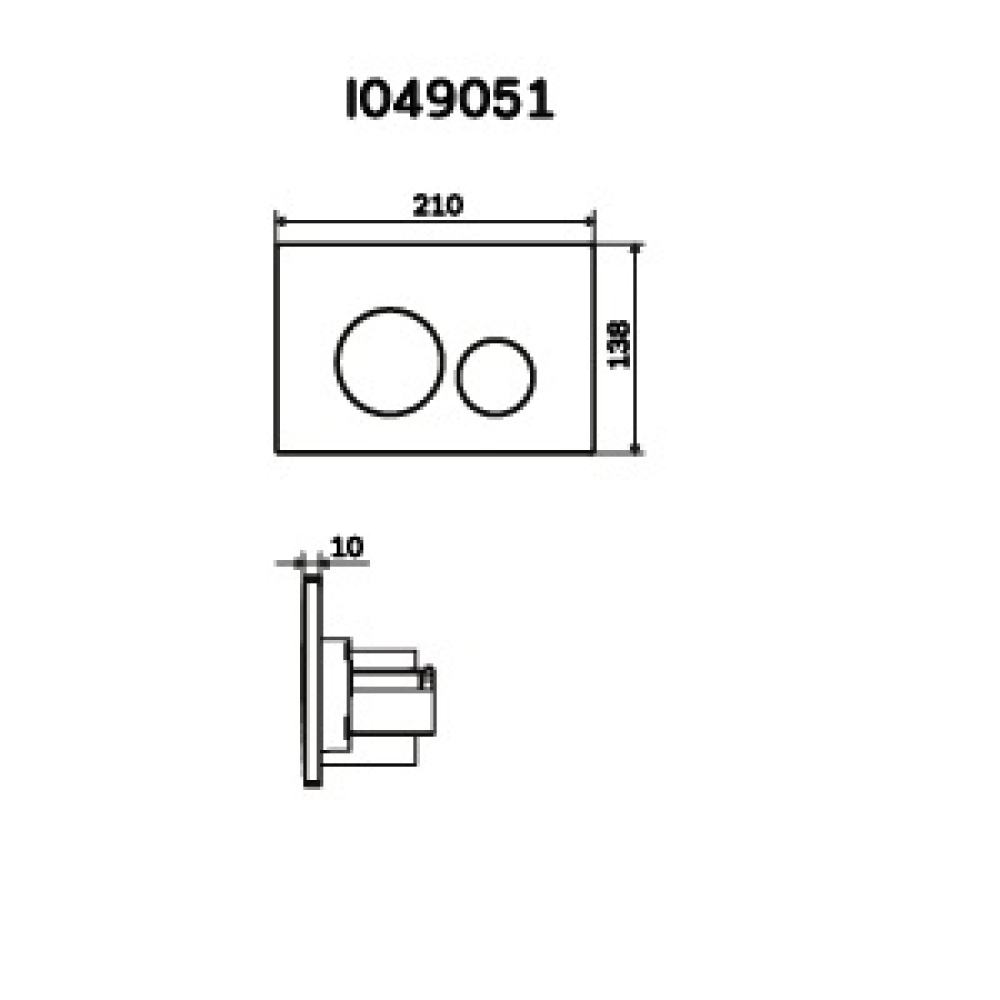 Клавиша смыва Am.Pm Pro L (I049051) хром
