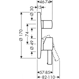 Hansgrohe Axor Steel 35425800 Смеситель для ванны (нерж.сталь)