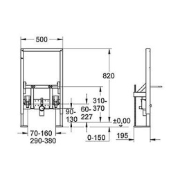 Инсталляция Grohe Rapid SL 38583 для биде, усиленная