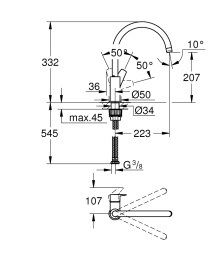 Смеситель для кухни Grohe BauEdge New 31367001 стандартный