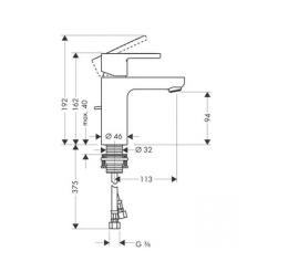 Смеситель для раковины Hansgrohe Metropol S (14061000) хром