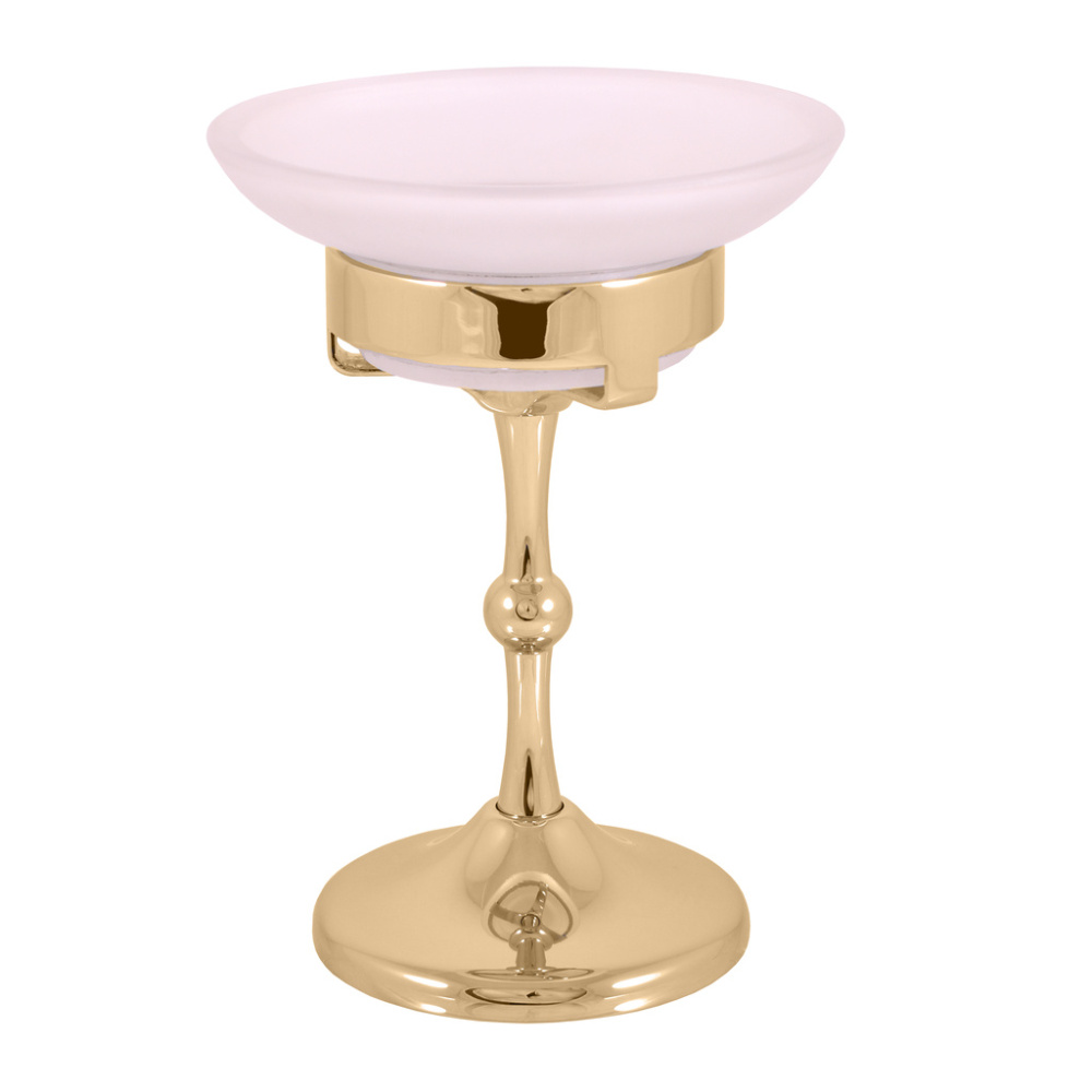 Фото Rav Slezak MKA0301Z Мыльница фаянсовая НАСТОЛЬНАЯ с подставкой, ЦВЕТ ЗОЛОТО