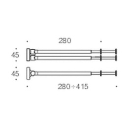Двойной полотенцедержатель Colombo PLUS W4914