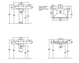 Фото Раковина подвесная Globo Relais (RE070.BI) белый