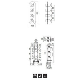 NOBILI Spring SP57104CR_WE00104 Термостат для душа (хром)