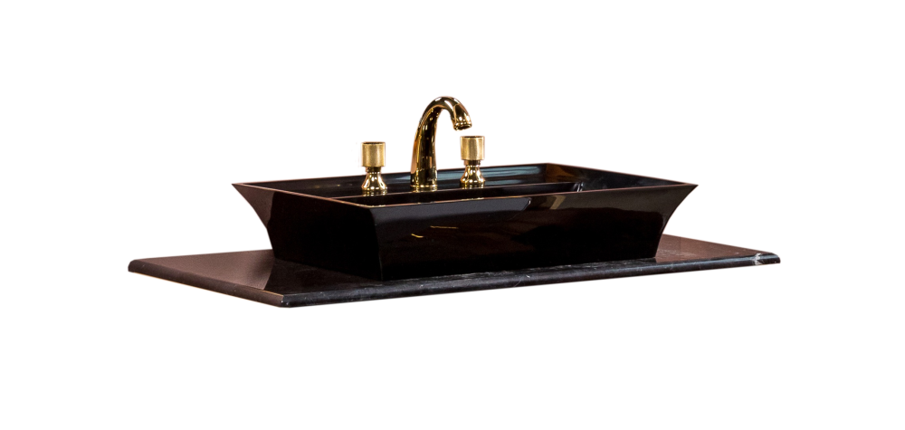 Фото Armadi Art 857-101-BT Столешница мрамор 101см Black Toros под LV-6 чашу