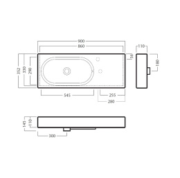 Фото Раковина для ванной Hatria Area (Y0UE01)