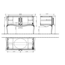 Тумба A65000BK VILLEROY&BOCH AMADEA, 1300 1430 x 850 x 650 mm