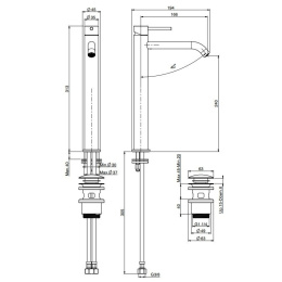 FIMA Carlo Frattini Spillo Steel F3071/HINOX Смеситель для раковины