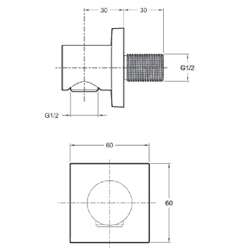 Шланговое подсоединение Jacob Delafon Modulo (E8467-CP) хром