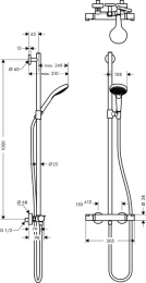 Душевая система Hansgrohe Croma Select E (27249400) хром