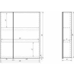 Шкаф зеркальный Dreja Almi (99.9009) 60 см