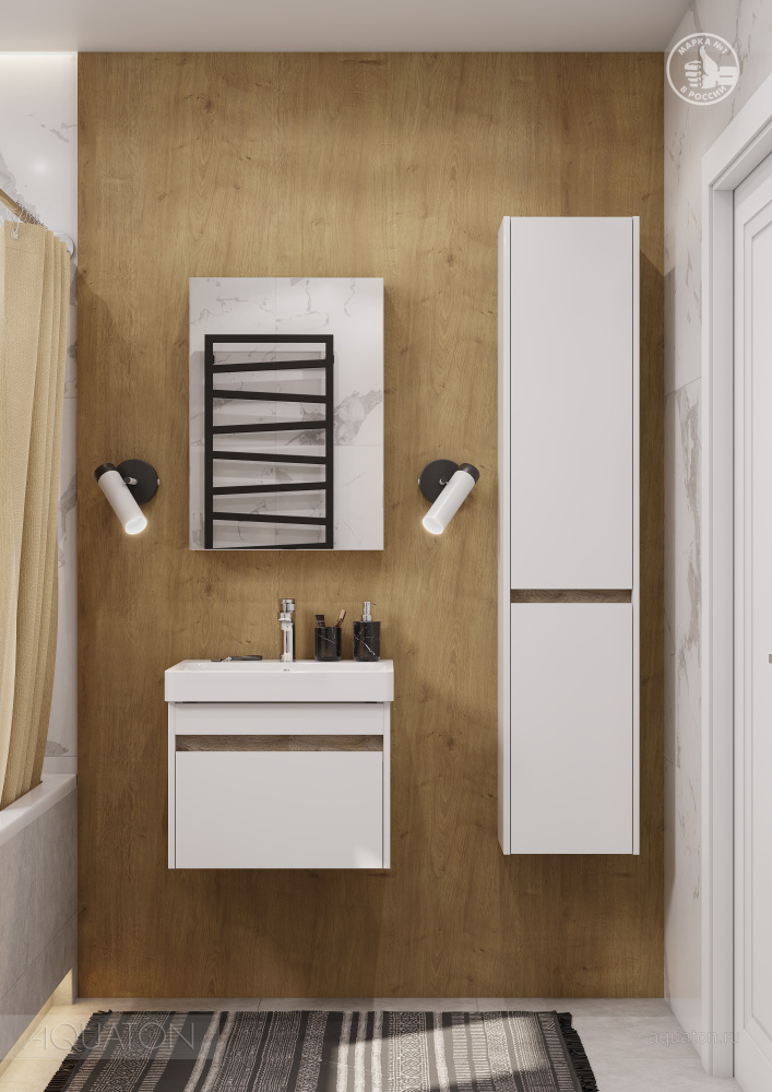 Фото Тумба под раковину Aquaton Марти 55 ясень шимо 1A263201MY010