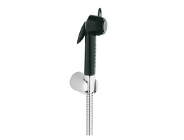 Гигиенический душ Jacob Delafon E75089-CP, лейка черного цвета с шлангом 1,25м и держателем