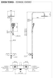 Фото Душевая система термостатическая Remer EQ32A8CPUFD25