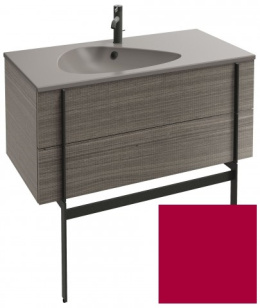 Тумба под раковину Jacob Delafon Nouvelle Vague 100 см, EB3032-R3, цвет - малиновый глянцевый