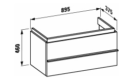 Фото Тумба под раковину Laufen Palace New 4.0125.2.075.464.1 89 см, 1 выдвижной ящик, цвет белый глянцевы