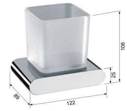 Remer Lounge LN15NO Стакан для зубных щёток подвесной (матовое стекло | черный матовый)