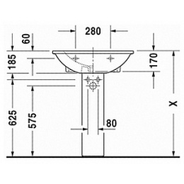 Раковина 65 см Duravit Darling New 2621650000, белый