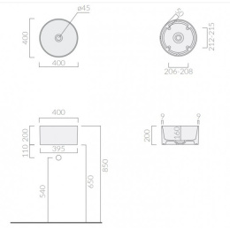 Раковина 40 см Galassia Core (7306OC), цвет охра