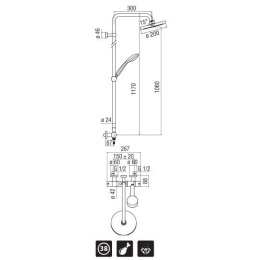Душевая система Nobili Plus (PL00030/31CR)
