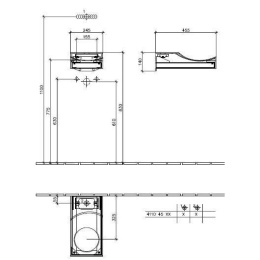 Консоль для раковины A79445NH VILLEROY&BOCH MY NATURE, 245 x 120 x 456 мм