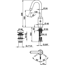 Смеситель для раковины Cisal Step ST00051021, хром