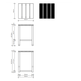 Табурет для ванной комнаты Decor Walther Universal (0503605), венге