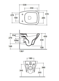 Фото Подвесной унитаз Globo Daily (DAS02.BI) белый