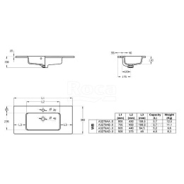 Раковина компакт 38 см Roca Gap (3279AA000)