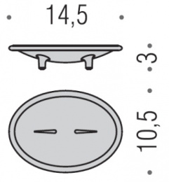 Мыльница Colombo Khala B1840.000, металл, хром