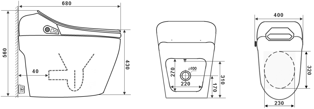 Унитаз-биде Timo TE-731 электронный
